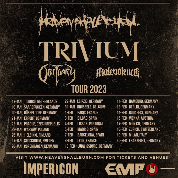 HEAVEN SHALL BURN + TRIVIUM Tour 2023